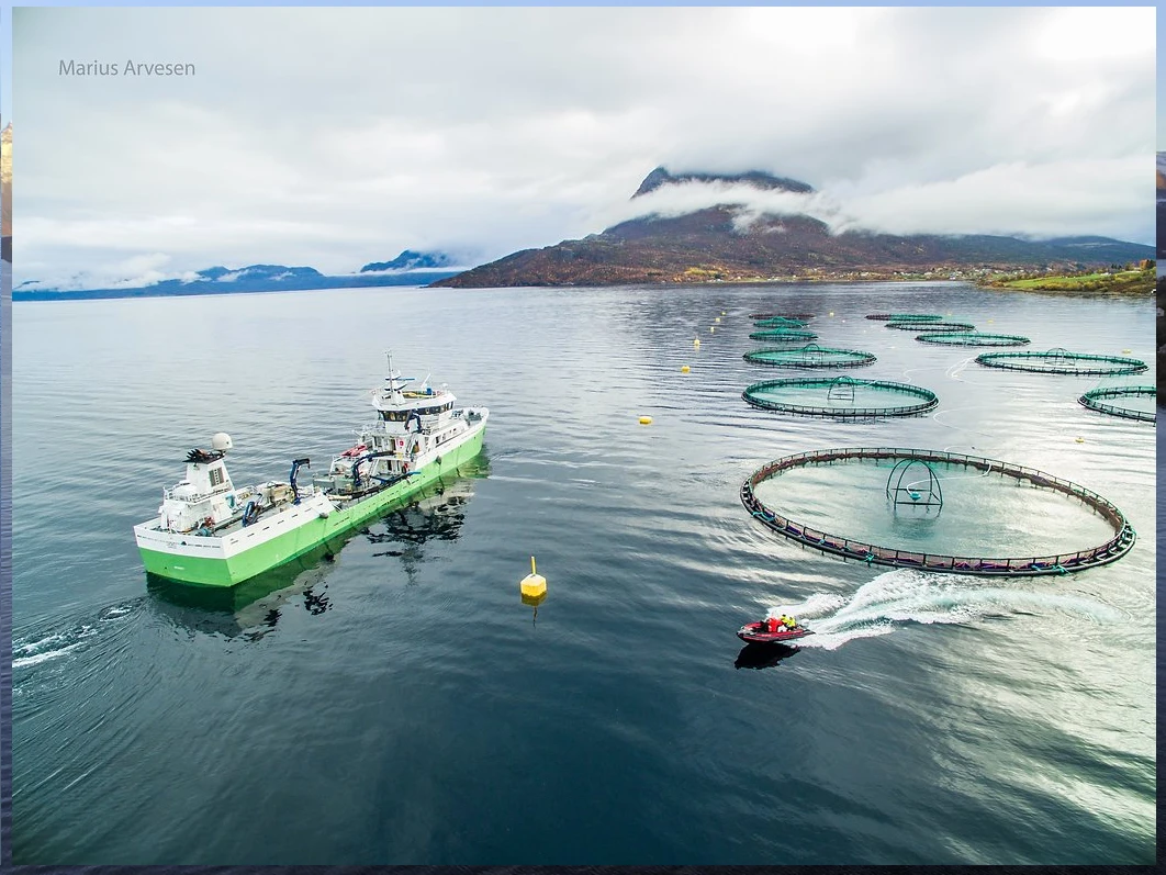 Die Lachsfarm des Mermaid Partners Mermaid Aquakultur in Norwegen